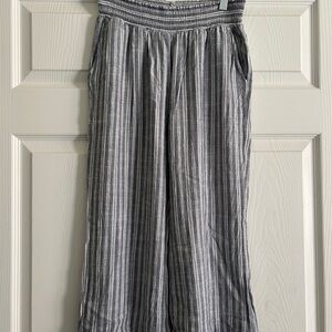 Evereve striped linen/rayon pant
